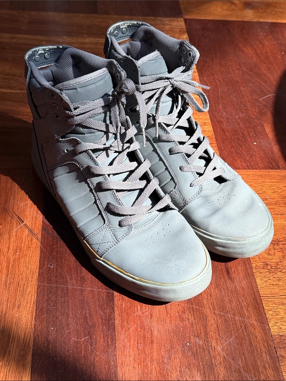Supra Skytop Gray High-Top Sneakers Gray US 12 Chad Muska - Picture 2 of 10